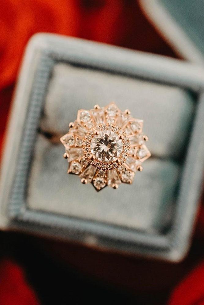 unique engagement rings rose gold engagement rings round cut diamond engagement rings unique best engagement rings