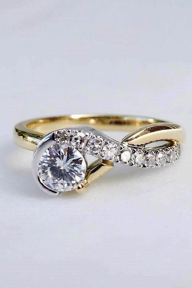 unique engagement rings yellow gold engagement rings round diamond engagement rings two tone engagement rings beautiful engagement rings