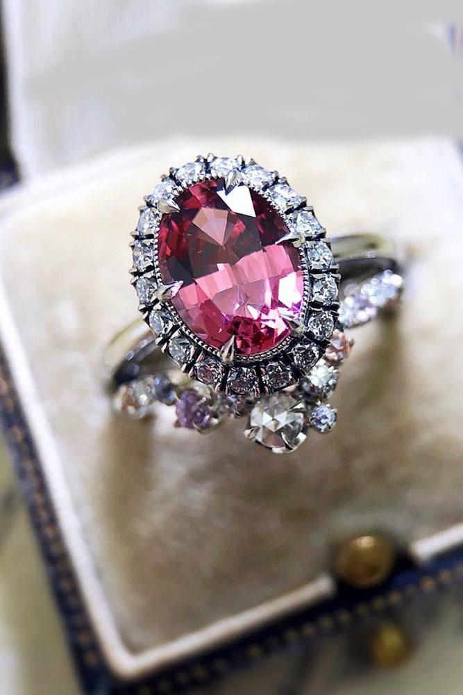 vintage engagement rings oval cut engagement rings unique engagement rings halo engagement rings sapphire engagement rings