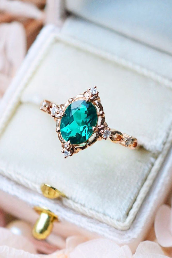 vintage engagement rings rose gold engagement rings emerald engagement rings marquise cut engagement rings