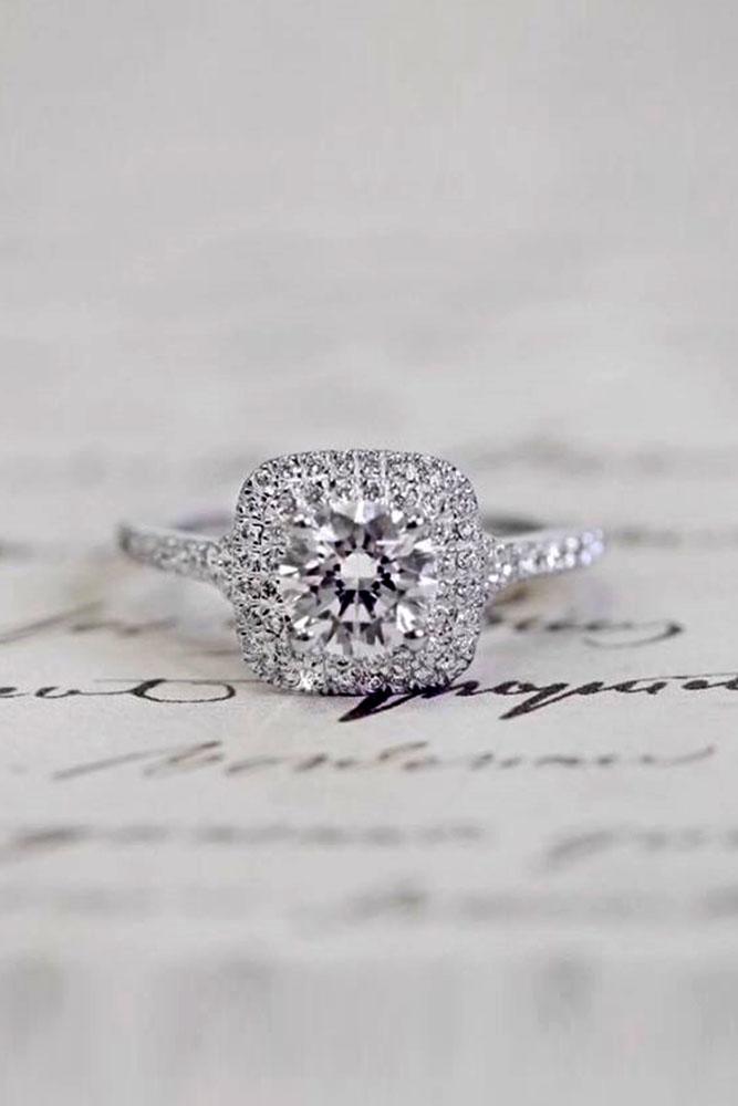 27 White Gold Engagement Rings To Conquer Your Love | Oh So Perfect ...