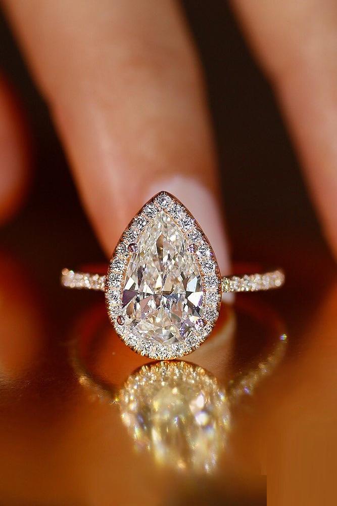 best engagement rings rose gold engagement rings pear shaped engagement rings