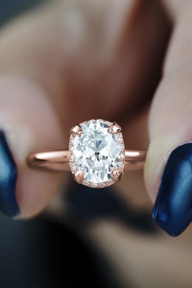rose gold engagement rings cushion cut engagement rings diamond engagement rings