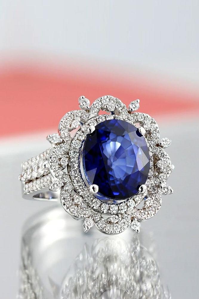sapphire engagement rings floral engagement rings white engagement rings unique engagement rings