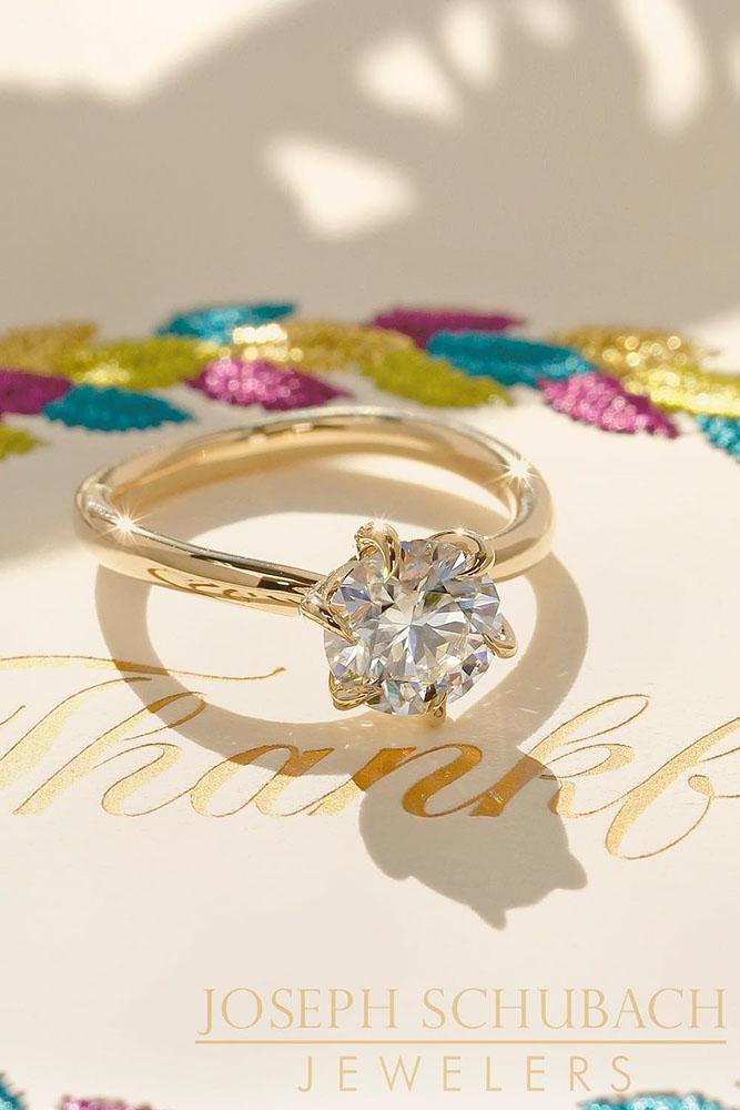 solitaire engagement rings round diamond engagement rings simple engagement rings rose gold rings