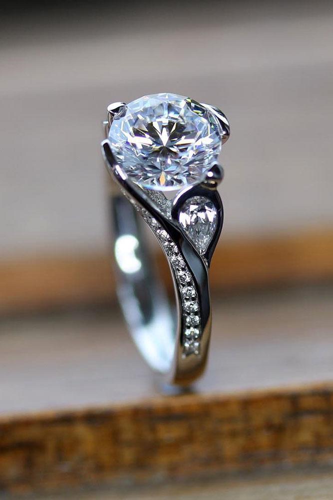 best rings 2019 white gold engagement rings diamond engagement rings unique pave band
