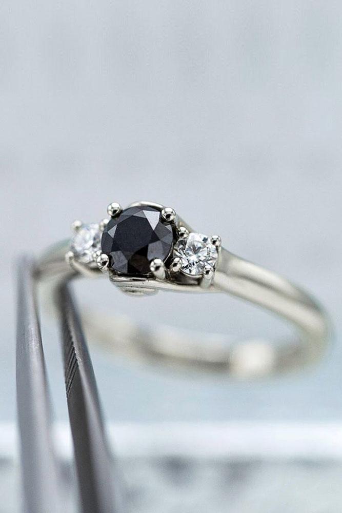 black diamond engagement rings white gold engagement ring three stone engagement rings