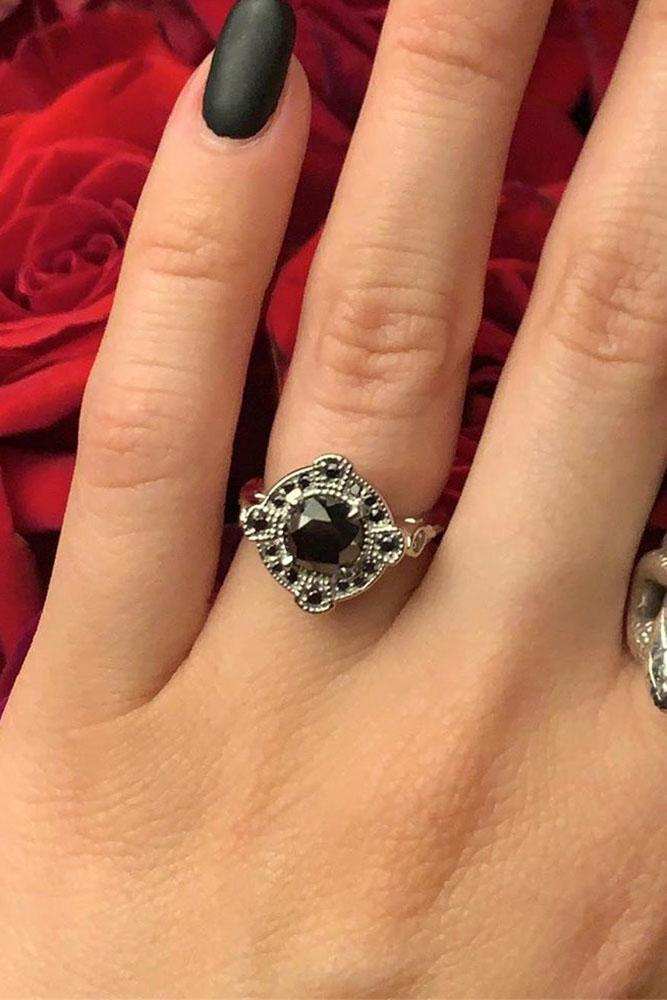 black diamond engagement rings white gold engagement ring unique engagement rings