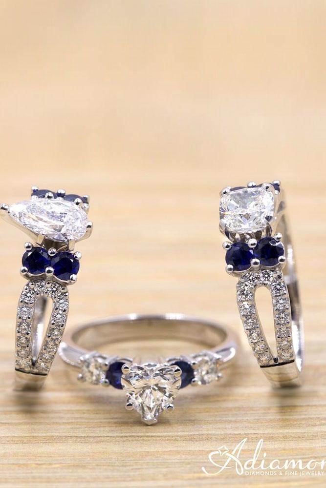 sapphire engagement rings white gold engagement rings unique engagement rings blue sapphire rings