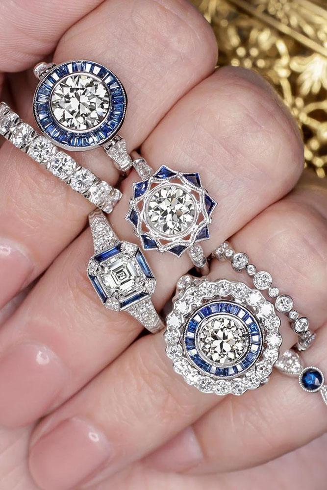 sapphire engagement rings white gold engagement rings unique engagement rings blue sapphire rings
