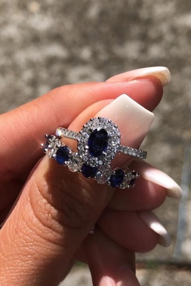 sapphire engagement rings white gold engagement rings wedding ring sets bridal sets sapphire wedding rings