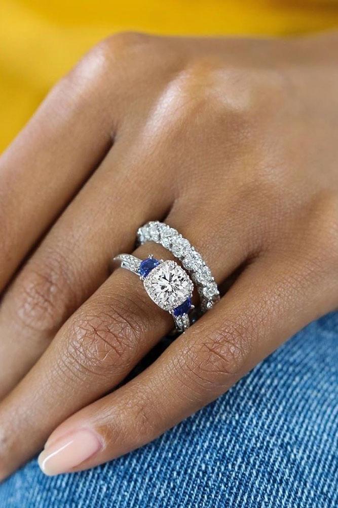 sapphire engagement rings white gold engagement rings wedding ring sets bridal sets sapphire wedding rings
