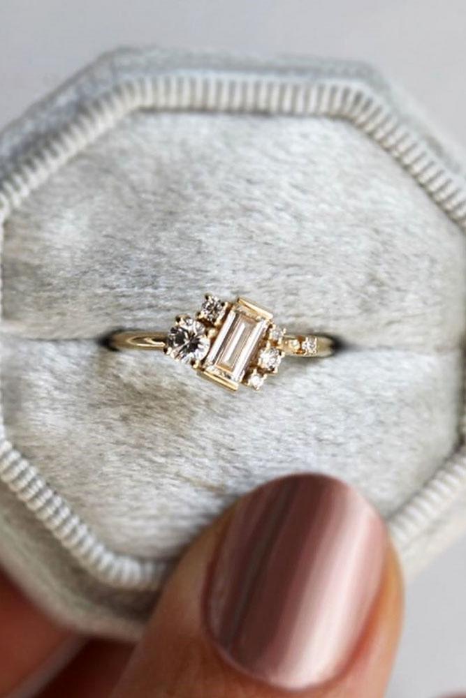 unique engagement rings rose gold engagement rings emerald cut engagement rings