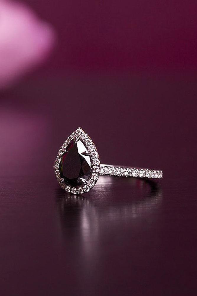 black diamond engagement rings pear cut engagement rings halo engagement rings