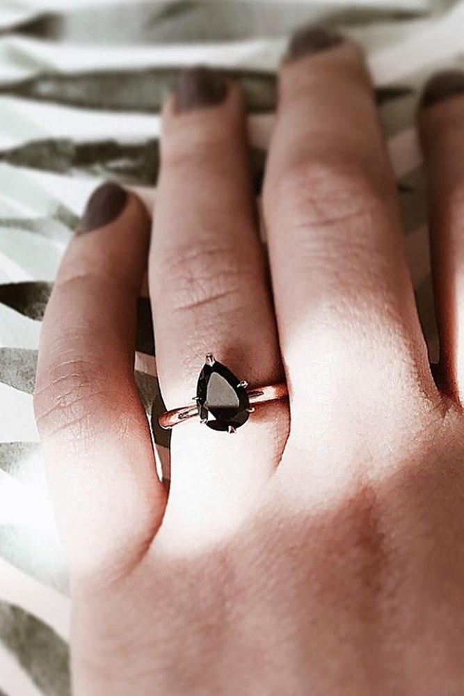 black diamond engagement rings pear cut engagement rings simple engagement rings