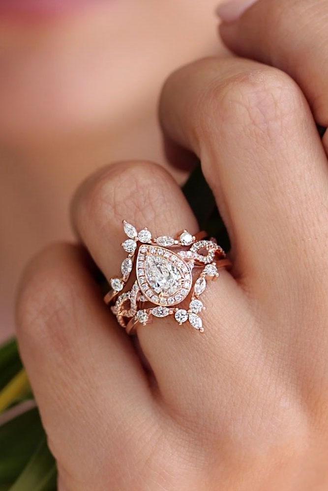 diamond wedding rings unique wedding rings rose gold wedding rings bridal sets floral rings