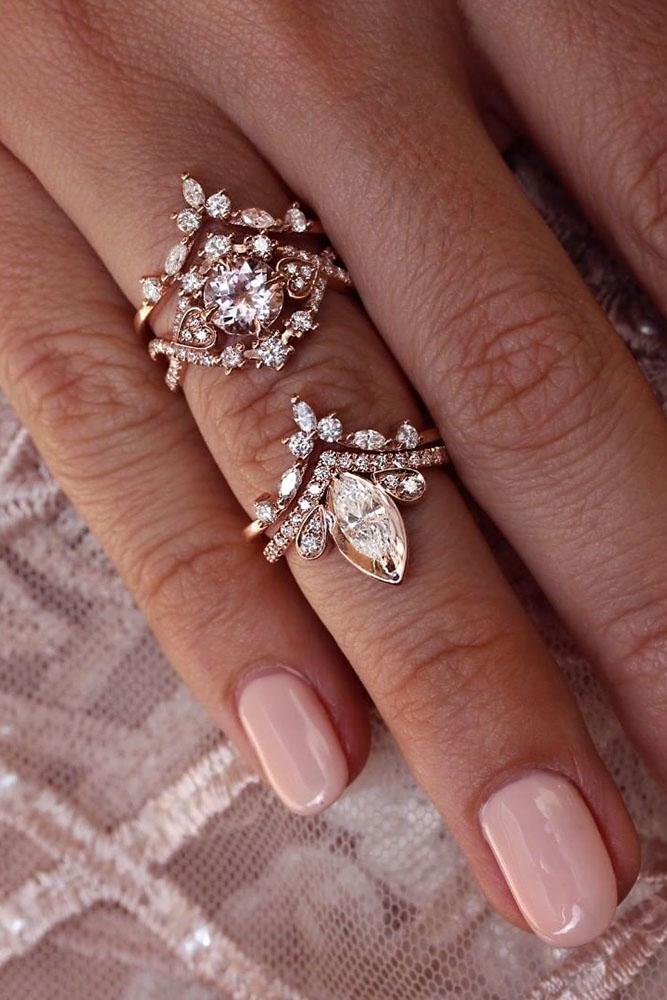 diamond wedding rings unique wedding rings rose gold wedding rings bridal sets
