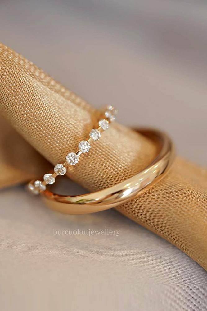 matching wedding bands rose gold wedding rings bridal sets unique wedding bands