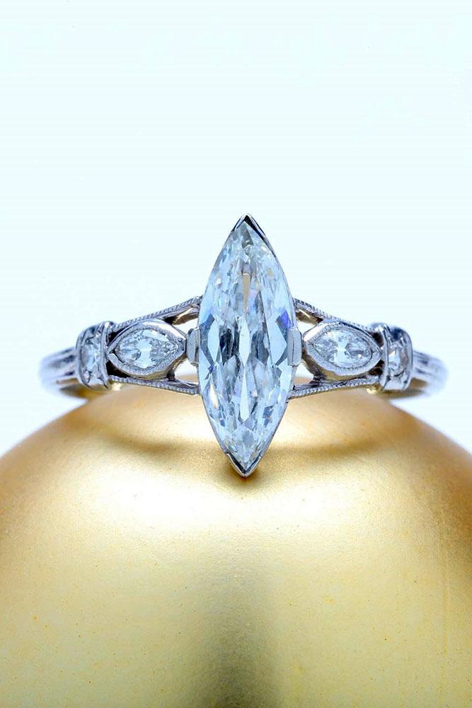 unique engagement rings white gold engagement rings marquise cut engagement rings