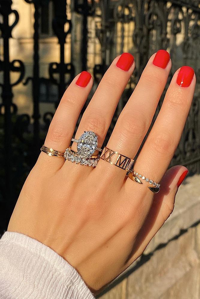 wedding ring sets bridal sets rose gold engagement rings oval cut engagement rings