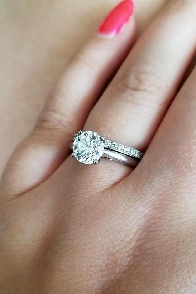 white gold engagement rings round cut engagement rings diamond engagement rings