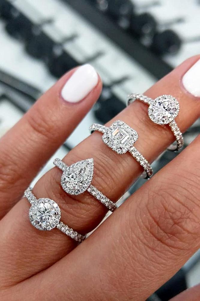 white gold engagement rings round cut engagement rings diamond engagement rings