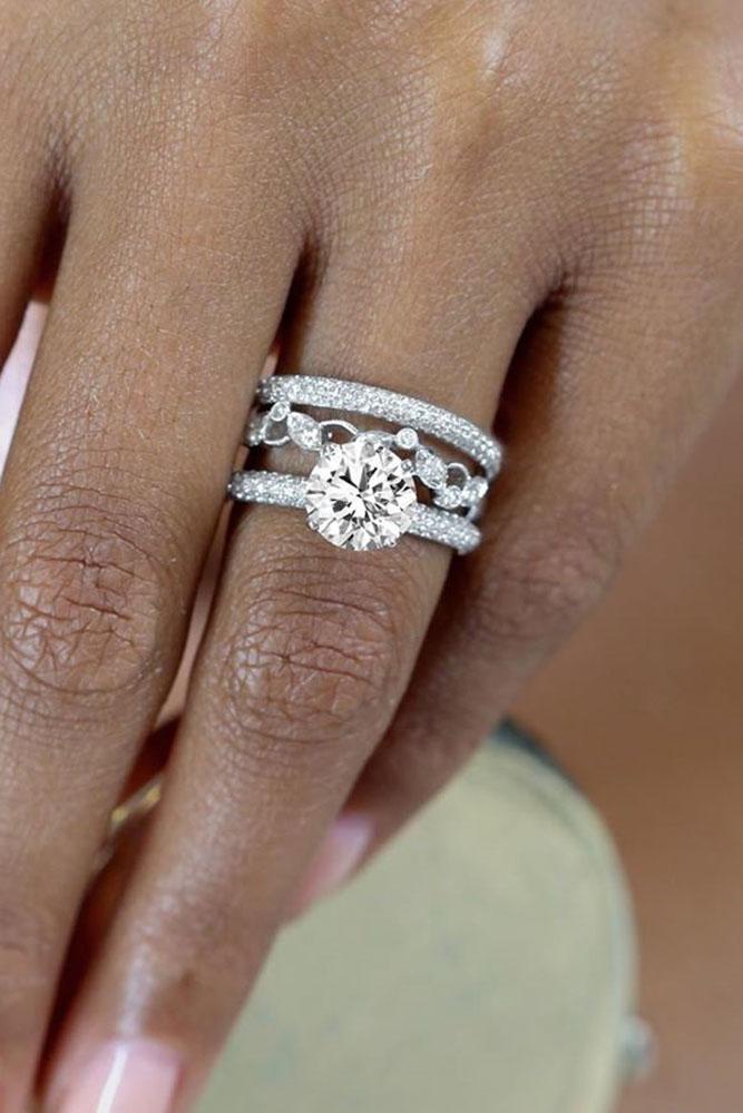 white gold engagement rings round cut engagement rings diamond engagement rings