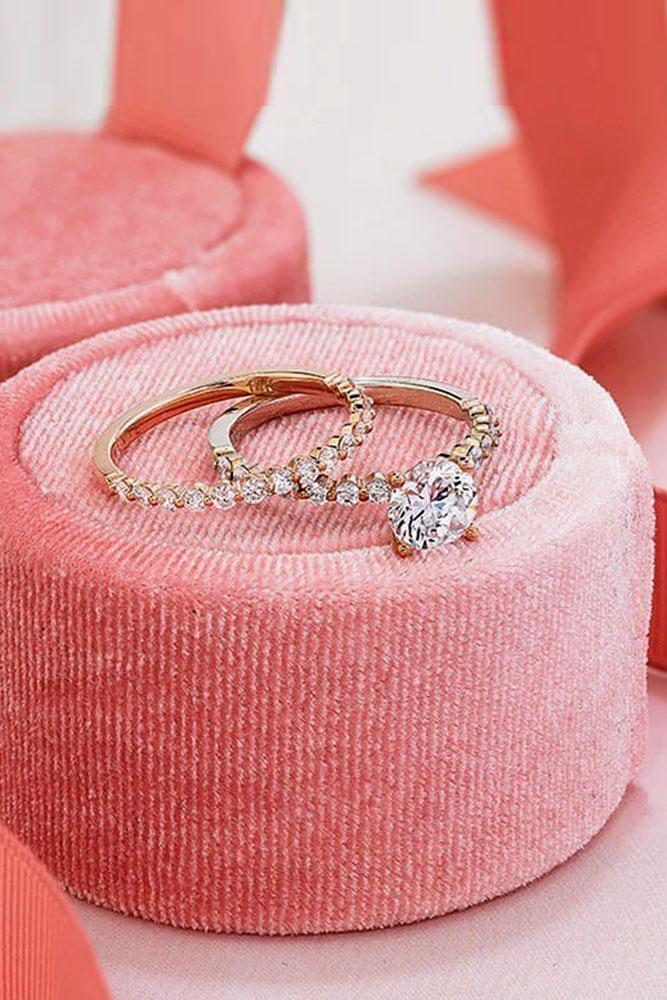 diamond wedding rings rose gold wedding ring sets round diamond rings bridal sets