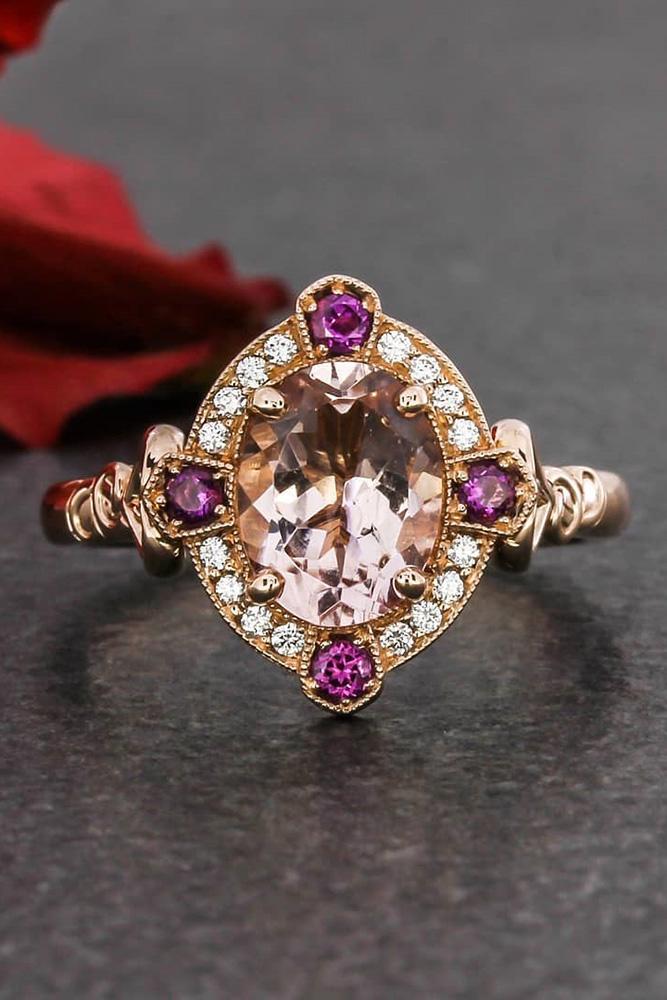 oval engagement rings rose gold engagement rings halo engagement rings