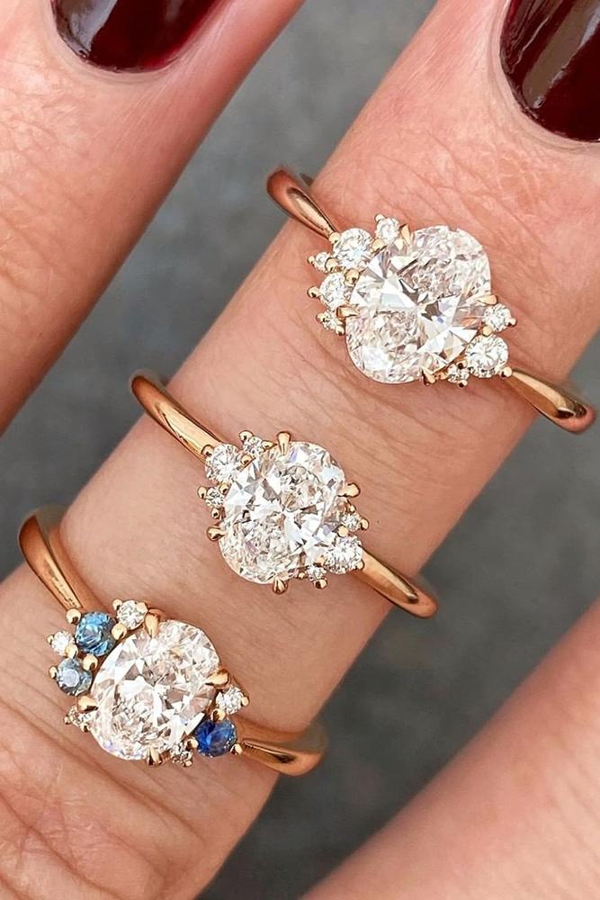 oval engagement rings rose gold engagement rings unique engagement rings