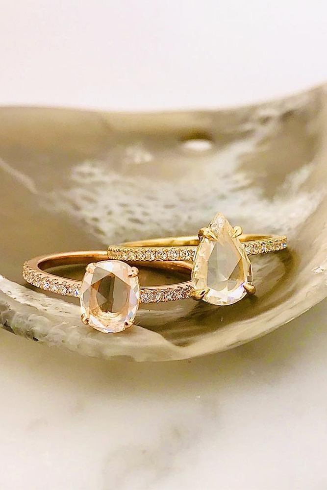 pear shaped engagement rings rose gold engagement rings solitaire engagement rings