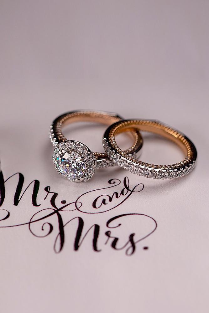 verragio engagement rings round cut diamond ring halo ring bridal sets