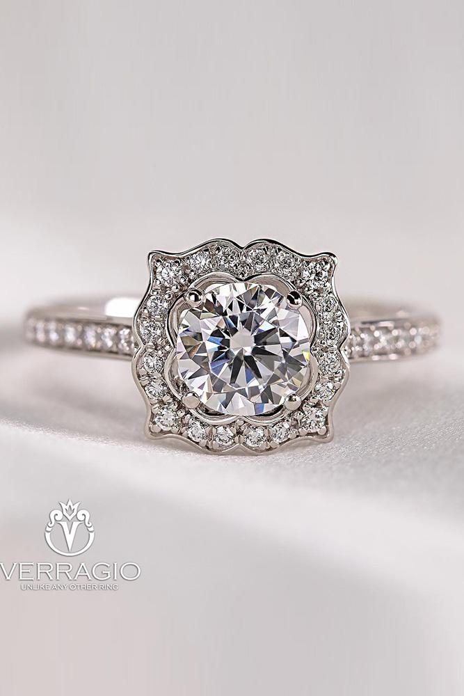 verragio engagement rings round cut ring white gold ring halo ring