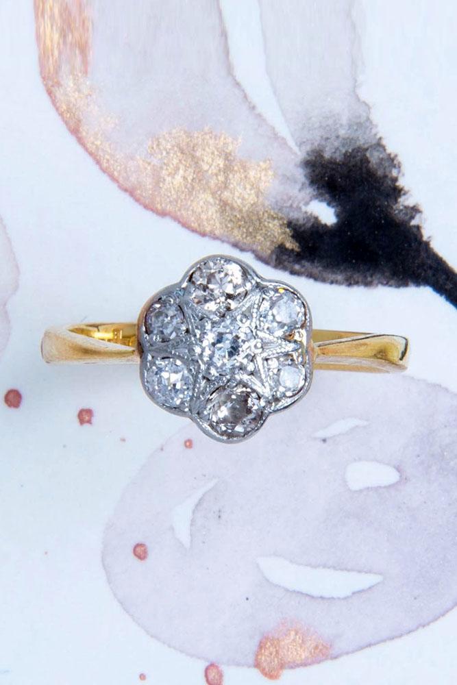 vintage engagement rings rose gold engagement rings floral engagement rings