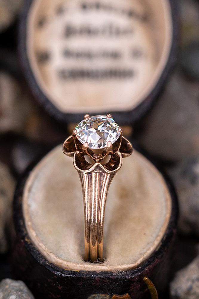 vintage engagement rings rose gold engagement rings unique engagement rings