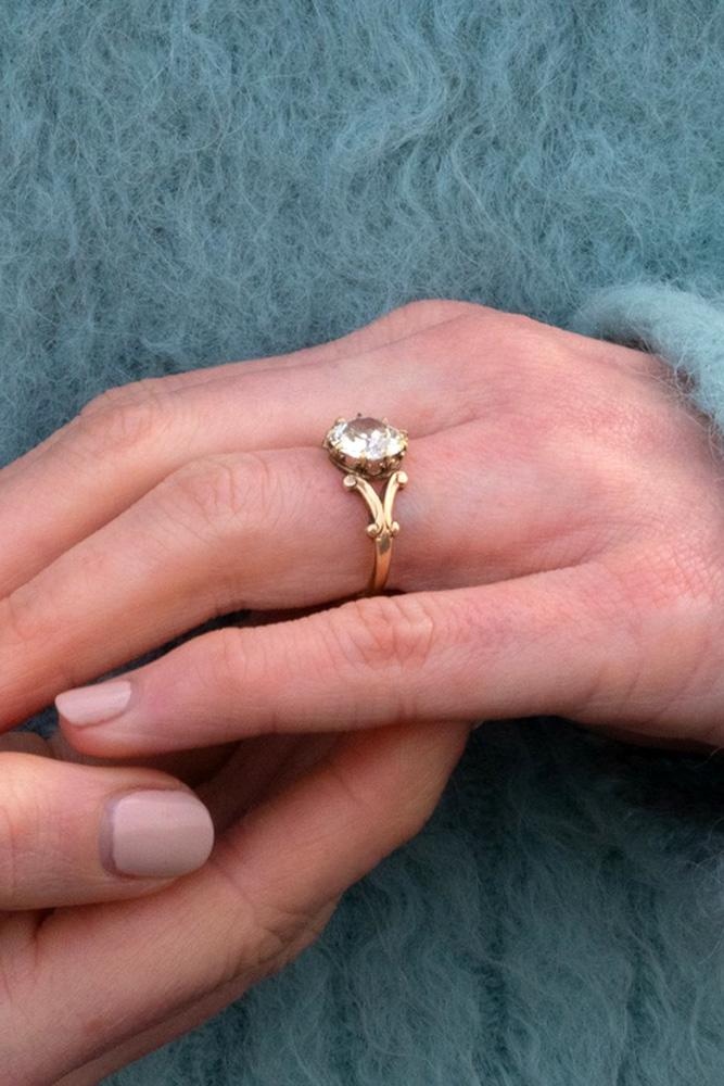 vintage engagement rings rose gold engagement rings unique engagement rings floral rings