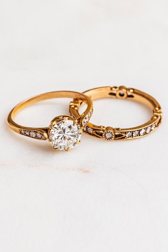 vintage engagement rings rose gold engagement rings unique engagement rings
