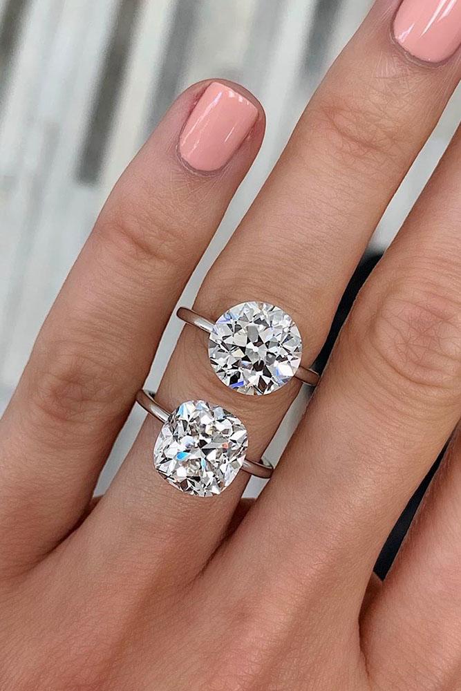 white gold engagement rings simple engagement rings diamond engagement rings round cut engagement rings
