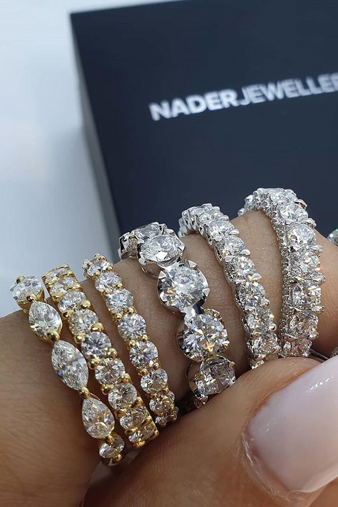bridal sets diamond wedding rings rose gold wedding bands eternity wedding bands