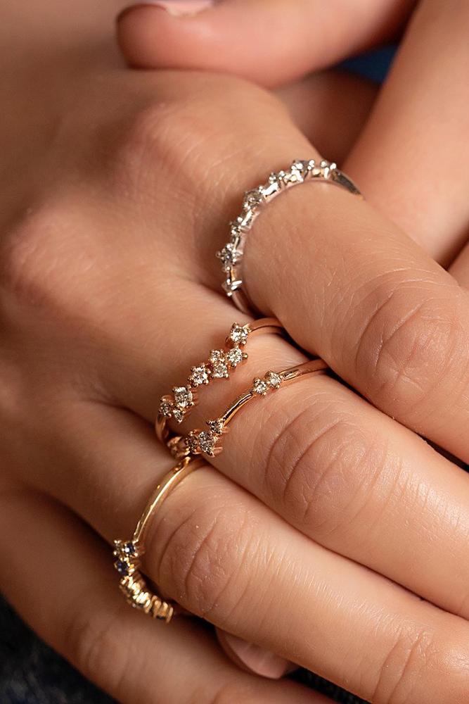bridal sets unique wedding bands rose gold wedding-bands eternity wedding bands