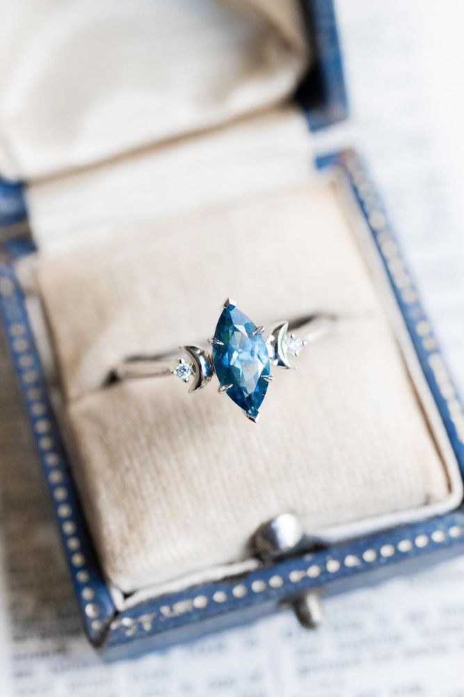 colored engagement rings vintage rings
