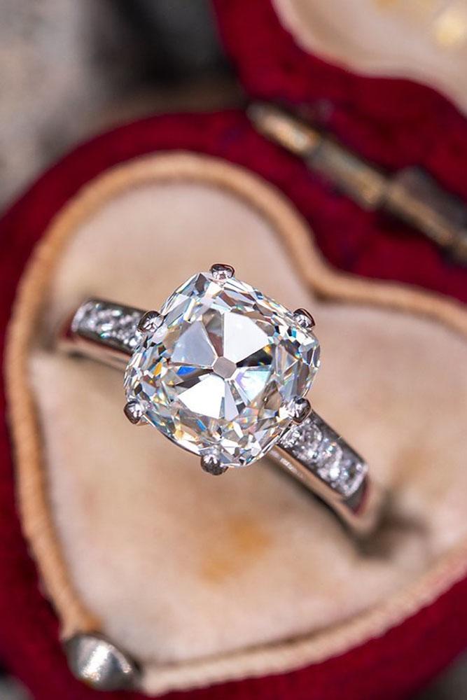 diamond engagement rings white gold engagement rings cushion cut engagement rings