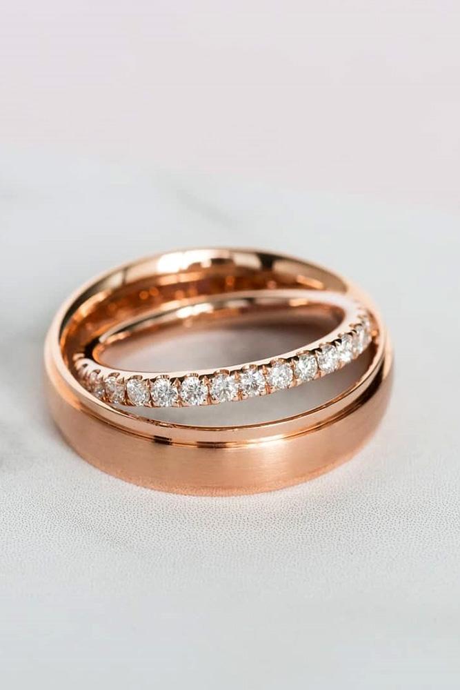 matching wedding bands rose gold wedding rings unique wedding bands diamond ring