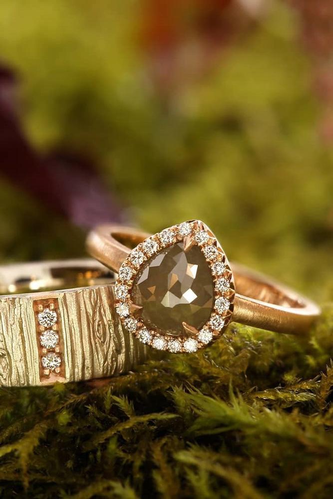 pear shaped engagement rings rose gold engagement rings halo engagement rings