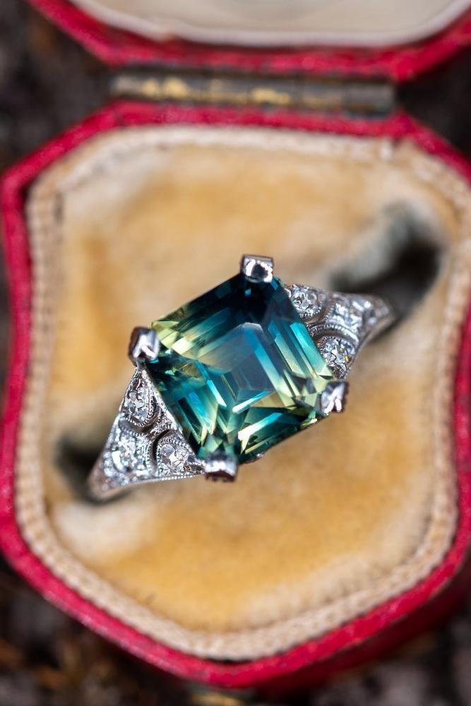 sapphire engagement rings green sapphire engagement rings unique engagement rings