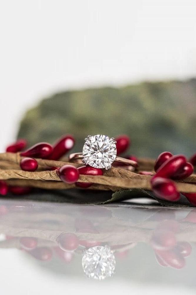 solitaire engagement rings round cut engagement rings simple rings