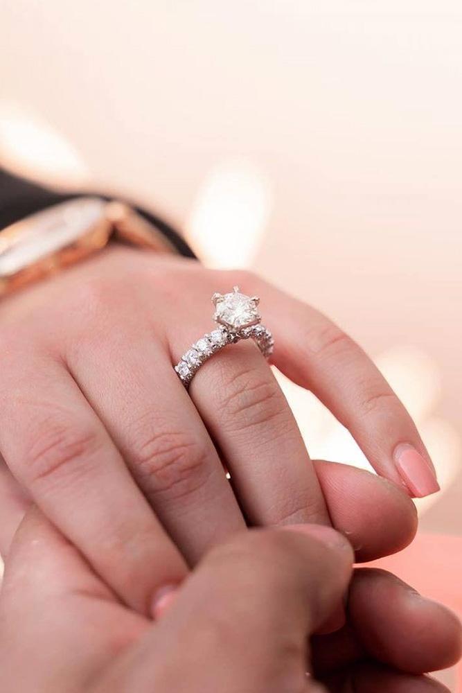 solitaire engagement rings round cut engagement rings simple rings