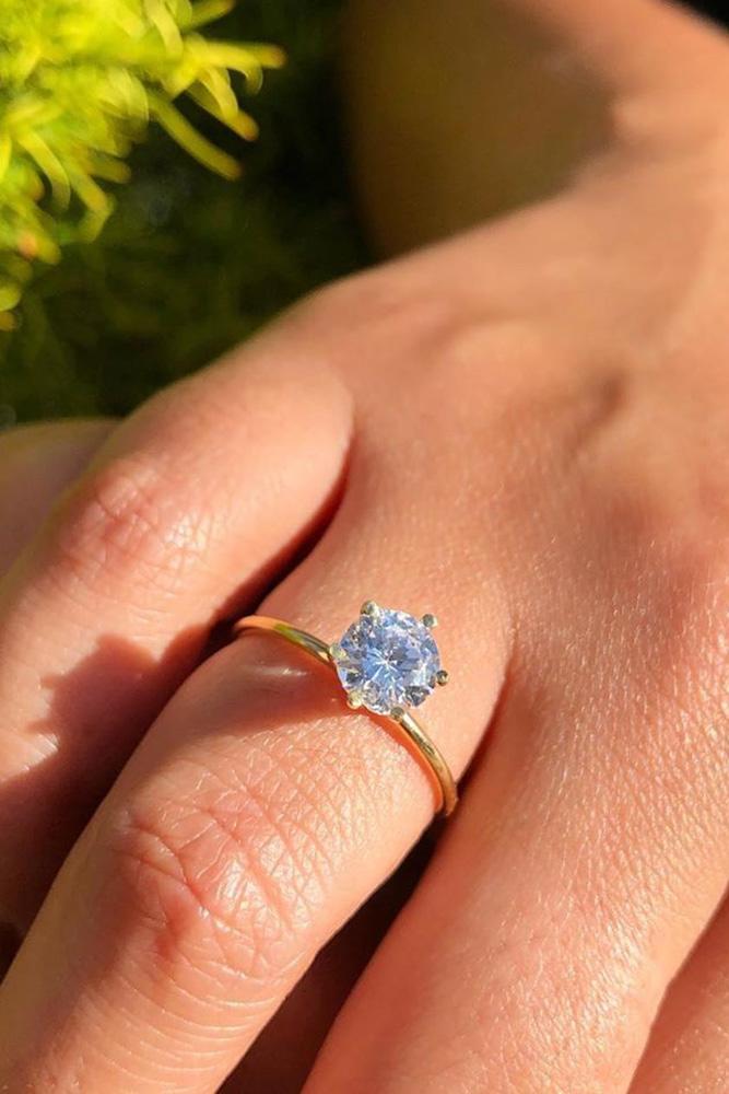 solitaire engagement rings round cut engagement rings simple rings