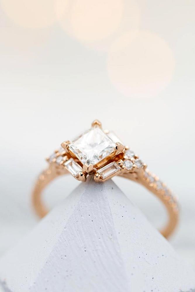 unique engagement rings rose gold engagement rings modern engagement rings