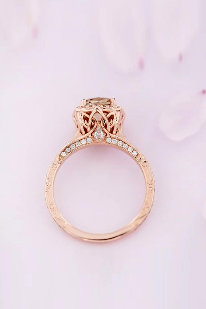 unique engagement rings rose gold engagement rings modern engagement rings